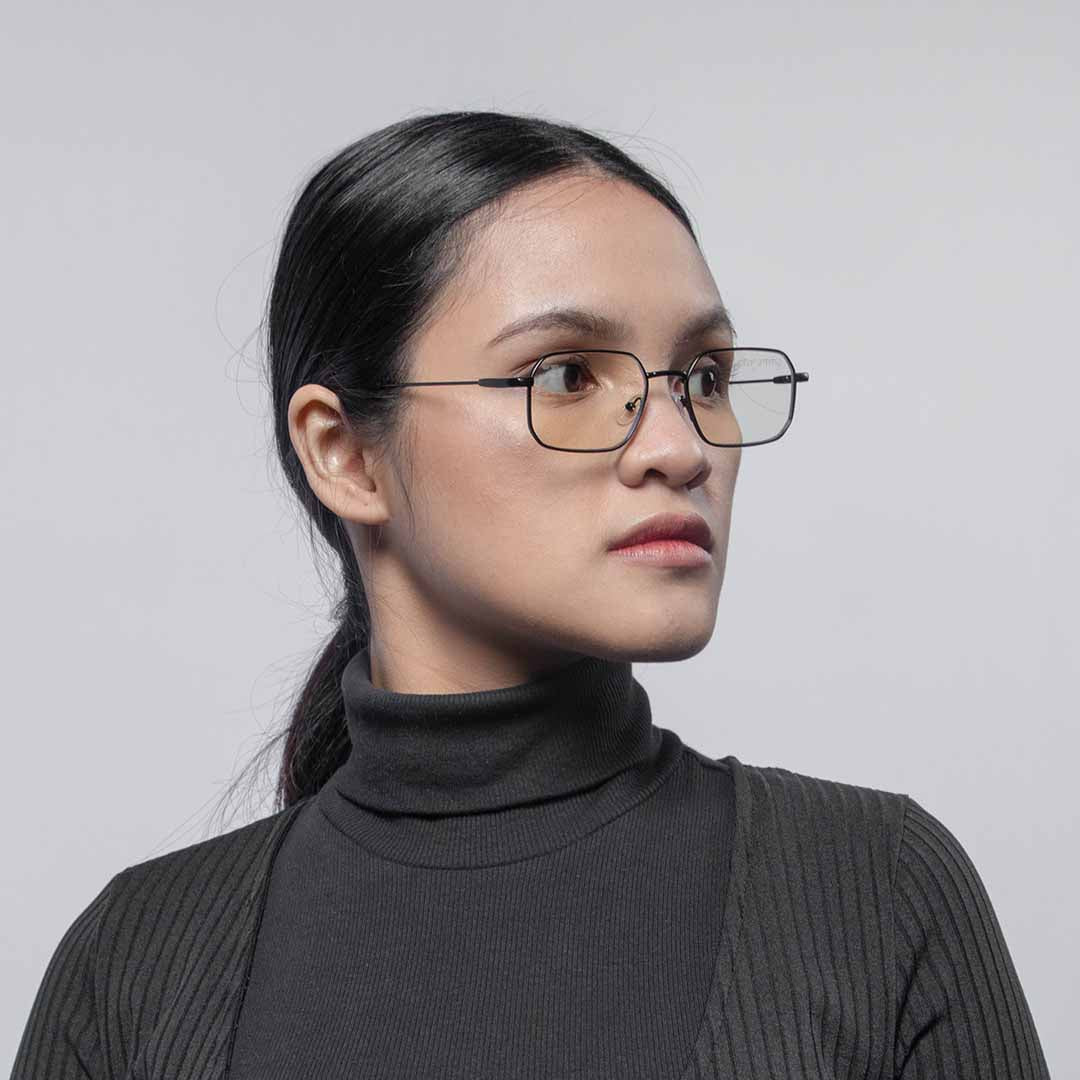 The Breezy™ vPrime Clear Specs in Black Matte | Baybayin Eyewear
