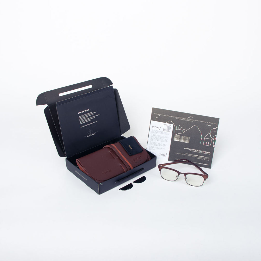 The Bully™ vAlpha in Burnt Clear Specs | Baybayin Eyewear