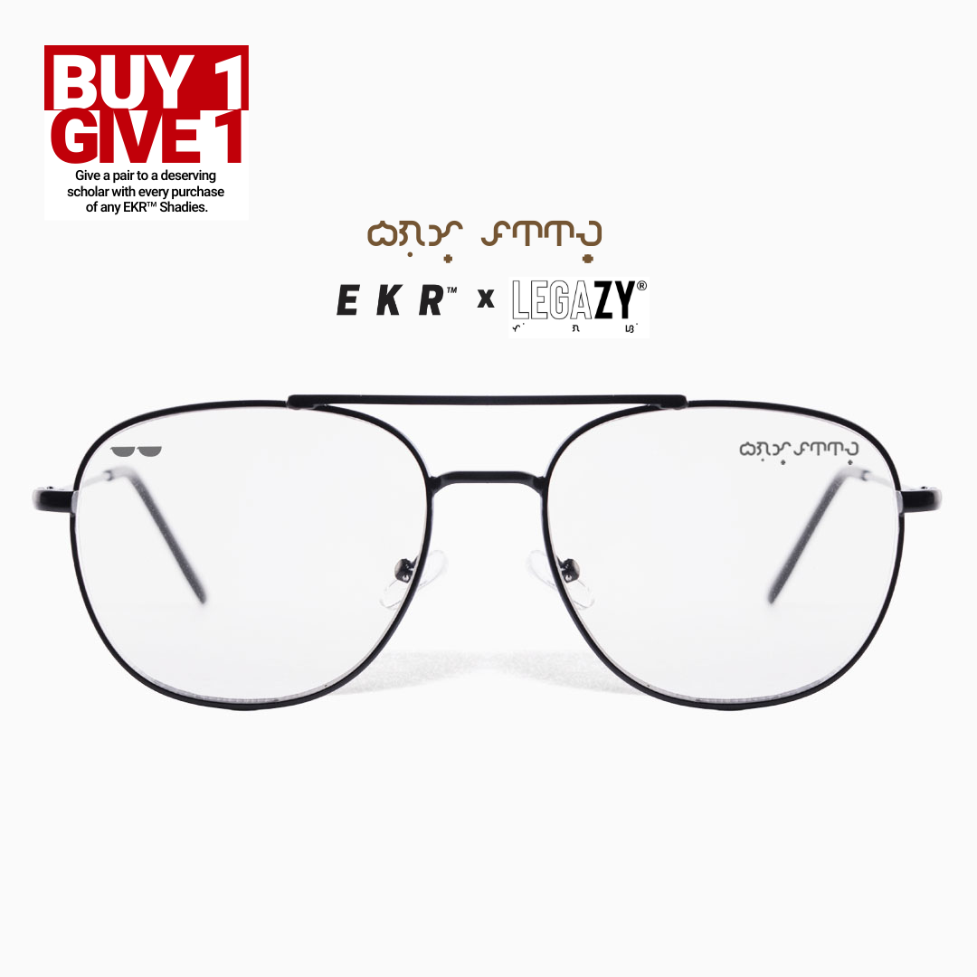 The Ballsy™ vPrime in Clear Specs in Black Matte | Baybayin Eyewear