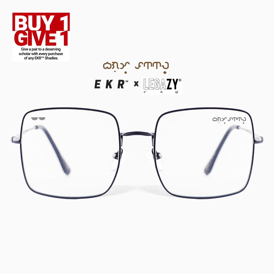 The Brave™ vPrime Clear Specs in Blackmatte | Baybayin Eyewear