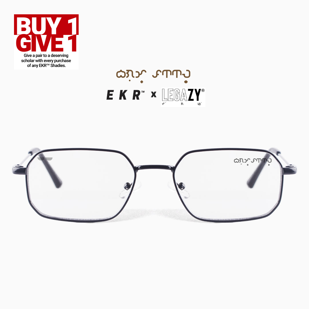 The Breezy™ vPrime Clear Specs in Black Matte | Baybayin Eyewear